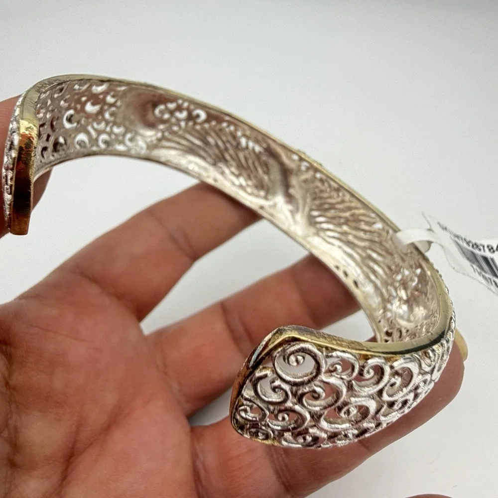 Bali Legacy Sterling Silver Eagle Cuff Bracelet 22K Gold‎ Vermeil